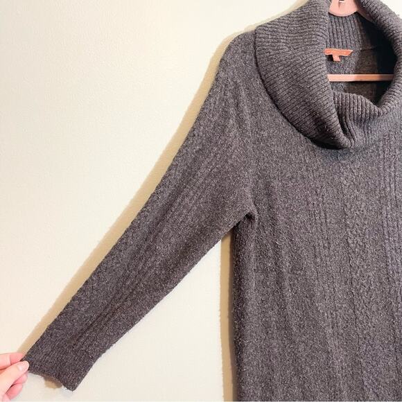 ModCloth Grey Cableknit Cowl Neck Sweater Dress Size 1X - Picture 6 of 16